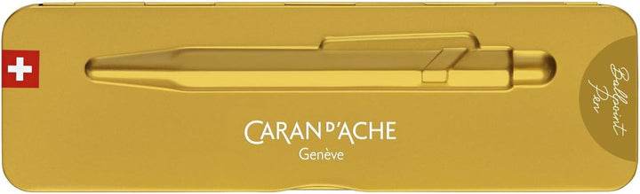 Caran d'ACHE - Kugelschreiber 849 "GOLDBAR" mit Etui, 1 Stück (1er Pack) Single, Single