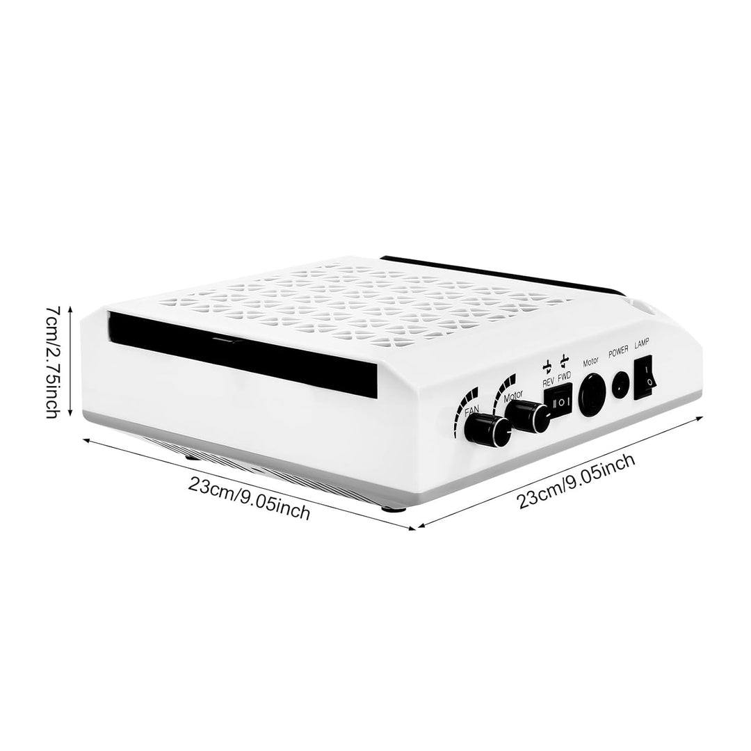 4 in 1 Profi-Nagelfräse, Staub-Staubsauger, 6 Schleifköpfe, LED-Beleuchtung 360 Grad, Filtersystem,