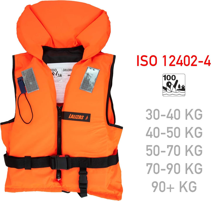 HonuNautic Feststoff Rettungsweste für Kinder und Erwachsene | Feststoffweste | 100 N, CE ISO 12402-