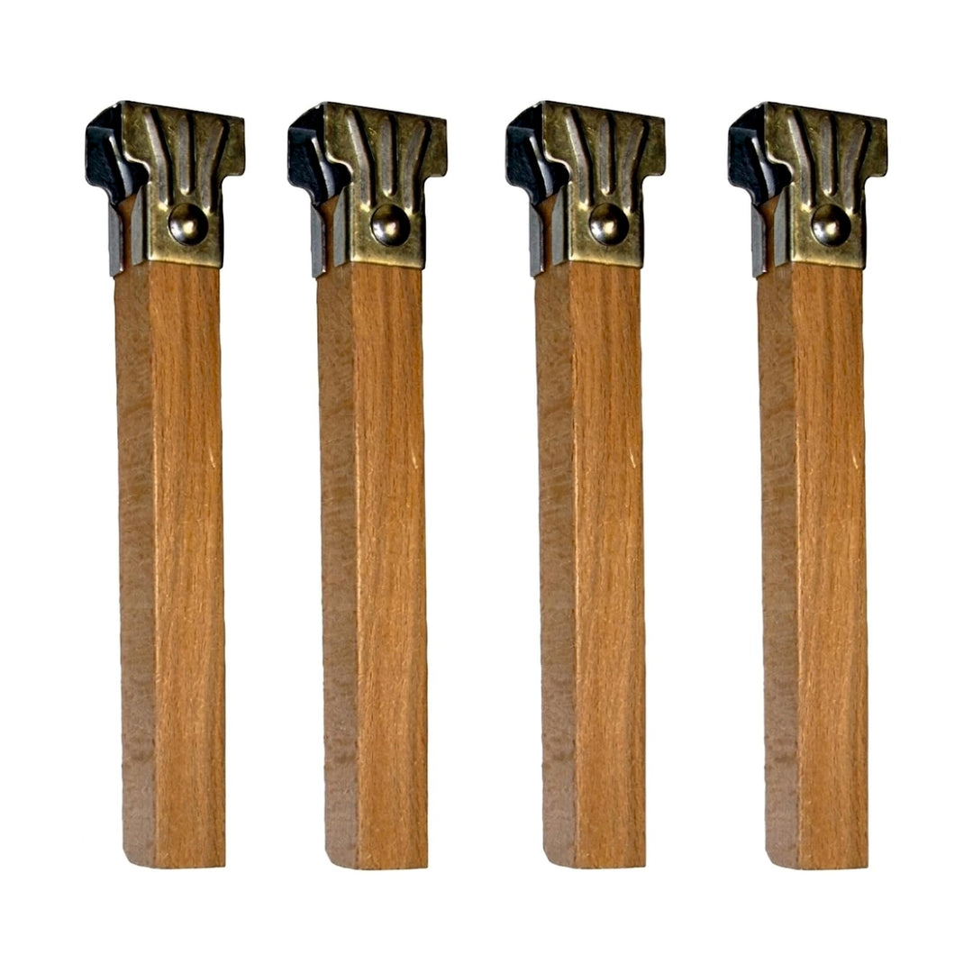 IMEX EL ZORRO Set mit 4 Holzfussbeinen, 250 x 35 x 35 mm, Holz, neutral, 39x5x3 cm