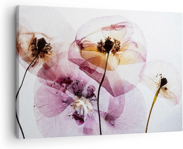 Bilder auf Leinwand blume sommer natur Leinwandbild mit Rahmen 70x50cm Wandbilder Dekoration Wohnzim