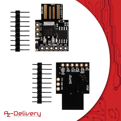 AZDelivery 25 x Digispark Rev.3 Kickstarter mit ATTiny85 und USB kompatibel mit Arduino inklusive E-