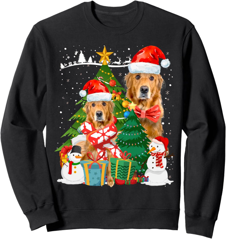 Weihnachtsbaum-Idee für Frauen & Weihnachten Golden Retriever Sweatshirt