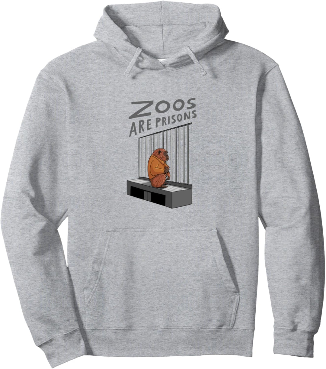 Animal Liberation Monkey Design für Anti-Zoo-Aktivisten Pullover Hoodie