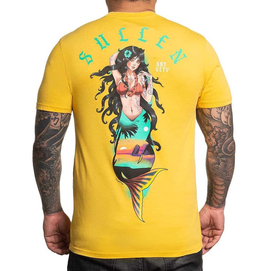Sullen Men's Island Premium York Yellow Short Sleeve T Shirt 3XL