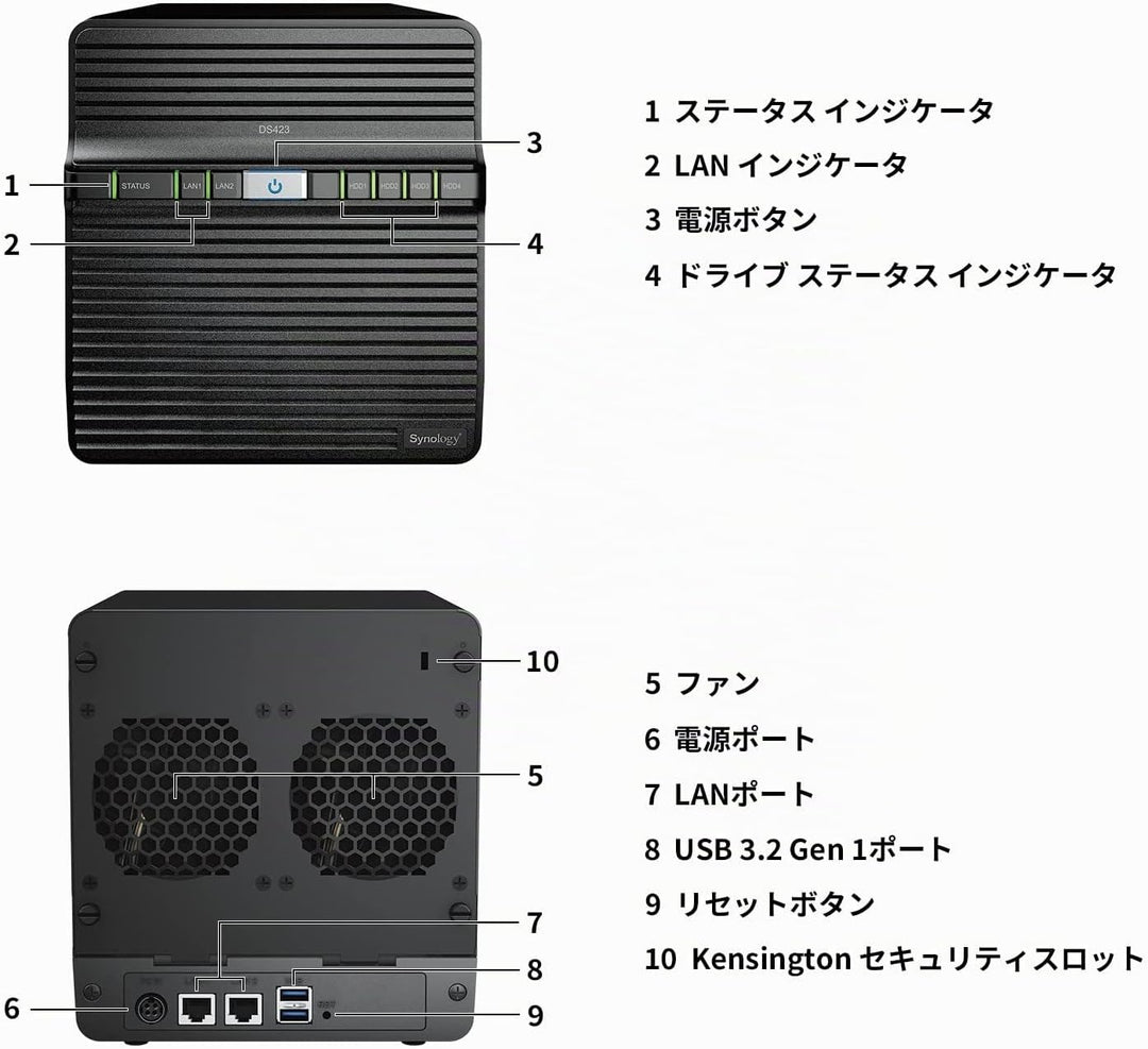 Synology DiskStation DS423 Netzwerkspeicherlaufwerk, Schwarz