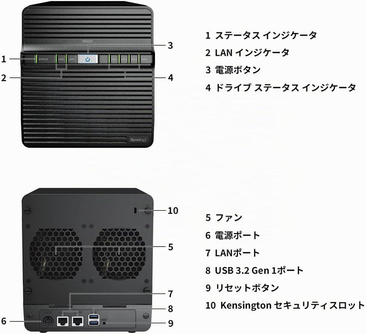 Synology DiskStation DS423 Netzwerkspeicherlaufwerk, Schwarz