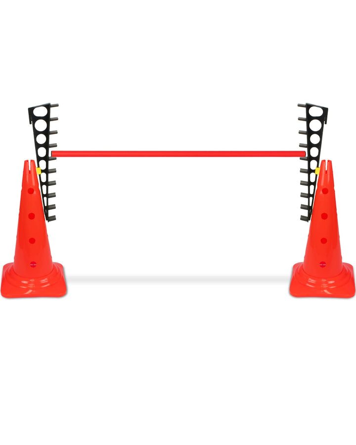 Kombi Leiterhürde 50 mit Stange 100 cm – Parcours-Hindernis für Agility-Training – Sprung- & Slalom-