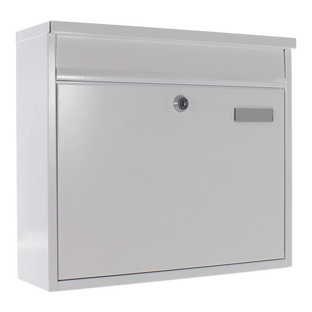 Profirst Briefkasten Mail PM 120 Weiss Zylinderschloss BxH 36x31,5cm Wandbriefkasten Namensschildhal