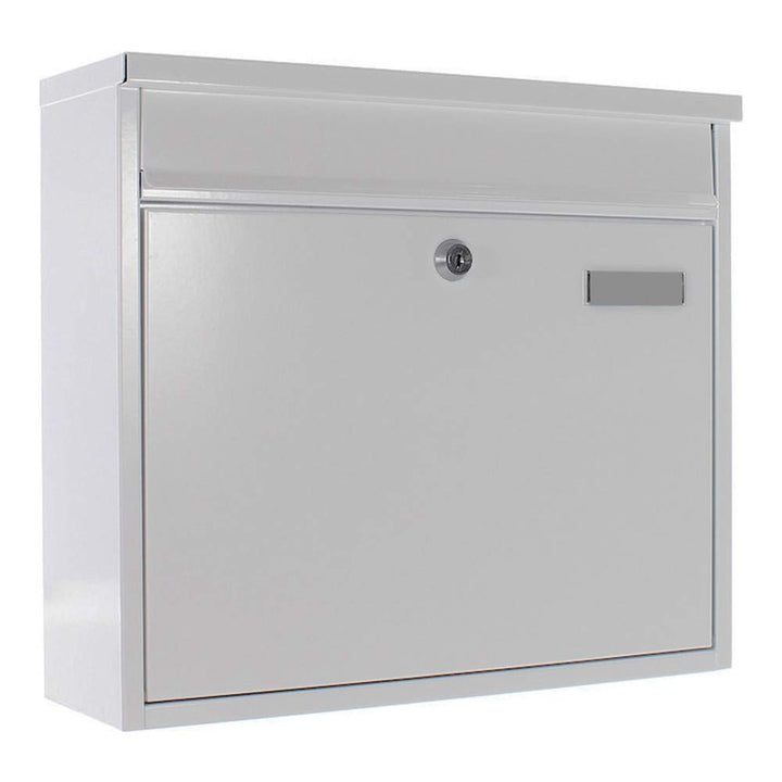 Profirst Briefkasten Mail PM 120 Weiss Zylinderschloss BxH 36x31,5cm Wandbriefkasten Namensschildhal