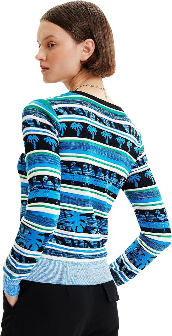 Desigual Damen Sweatshirt XS Blau, XS Blau
