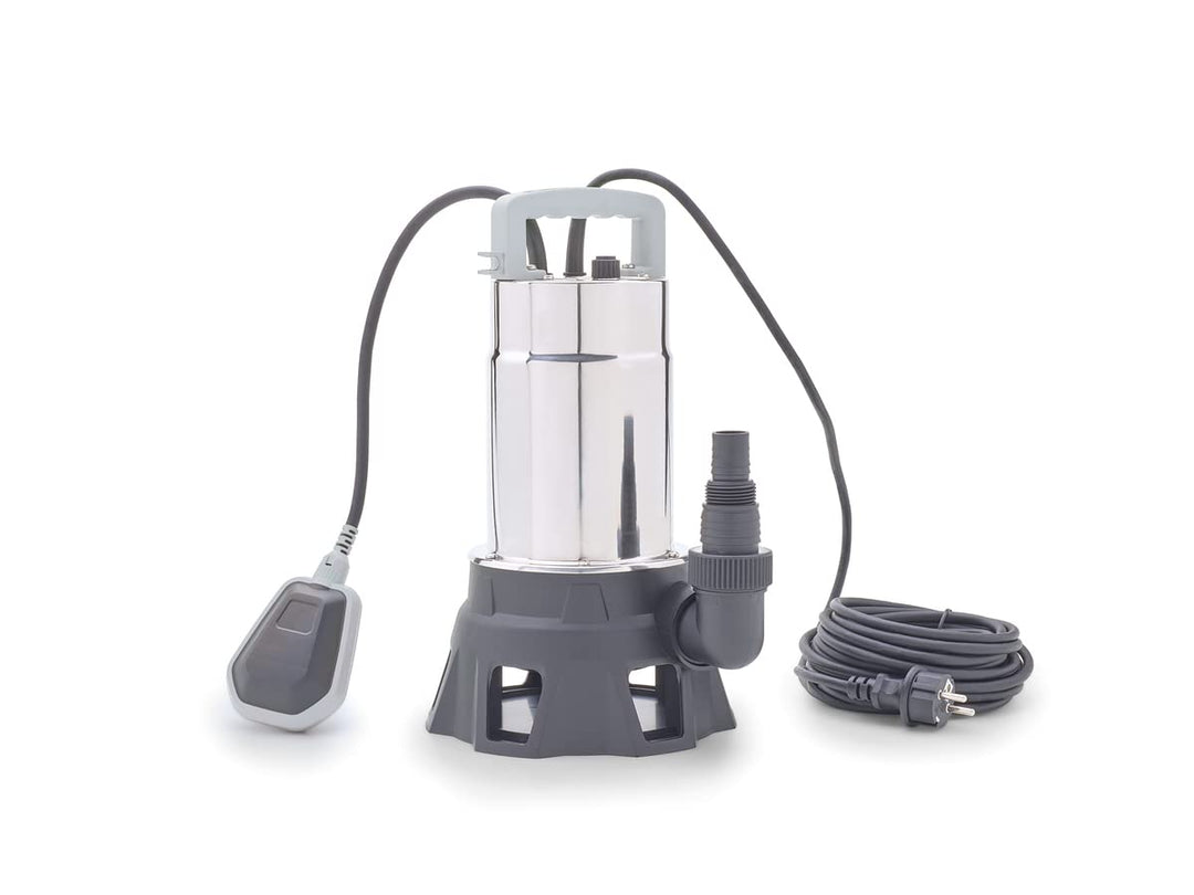 Pontec 87065 PondoDrain Mud 19000 - grausilberne Entwässerungspumpe für Baustellen, Teiche oder Kell