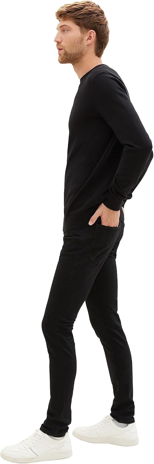 TOM TAILOR Herren Troy Slim Fit Jeans 29W / 32L 10270 - Black Black Denim, 29W / 32L 10270 - Black B