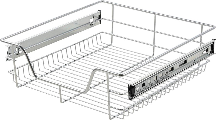 [en.casa] Teleskopschublade 2er Set 60cm Schrankbreite Küchenschublade inkl. Schienen Einbauschublad
