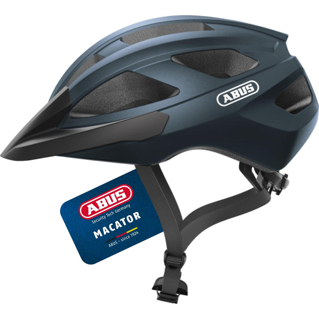 ABUS Rennradhelm Macator - sportiver Fahrradhelm für Einsteiger - auch für Zopfträger/-innen - für D