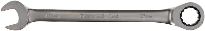 GEDORE red Ringratschenmaulschlüssel, mit Ratsche, SW 27 mm, flach, 12-kant, Schraubenschlüssel, R07