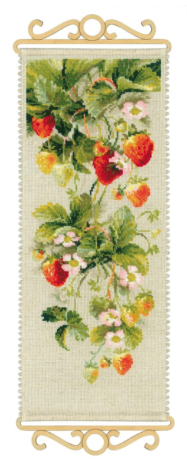 Riolis Kreuzstich-Set Strawberry Kreuzstich-kit7.5-inch X 19 14 Count, Acryl, Mehrfarbig