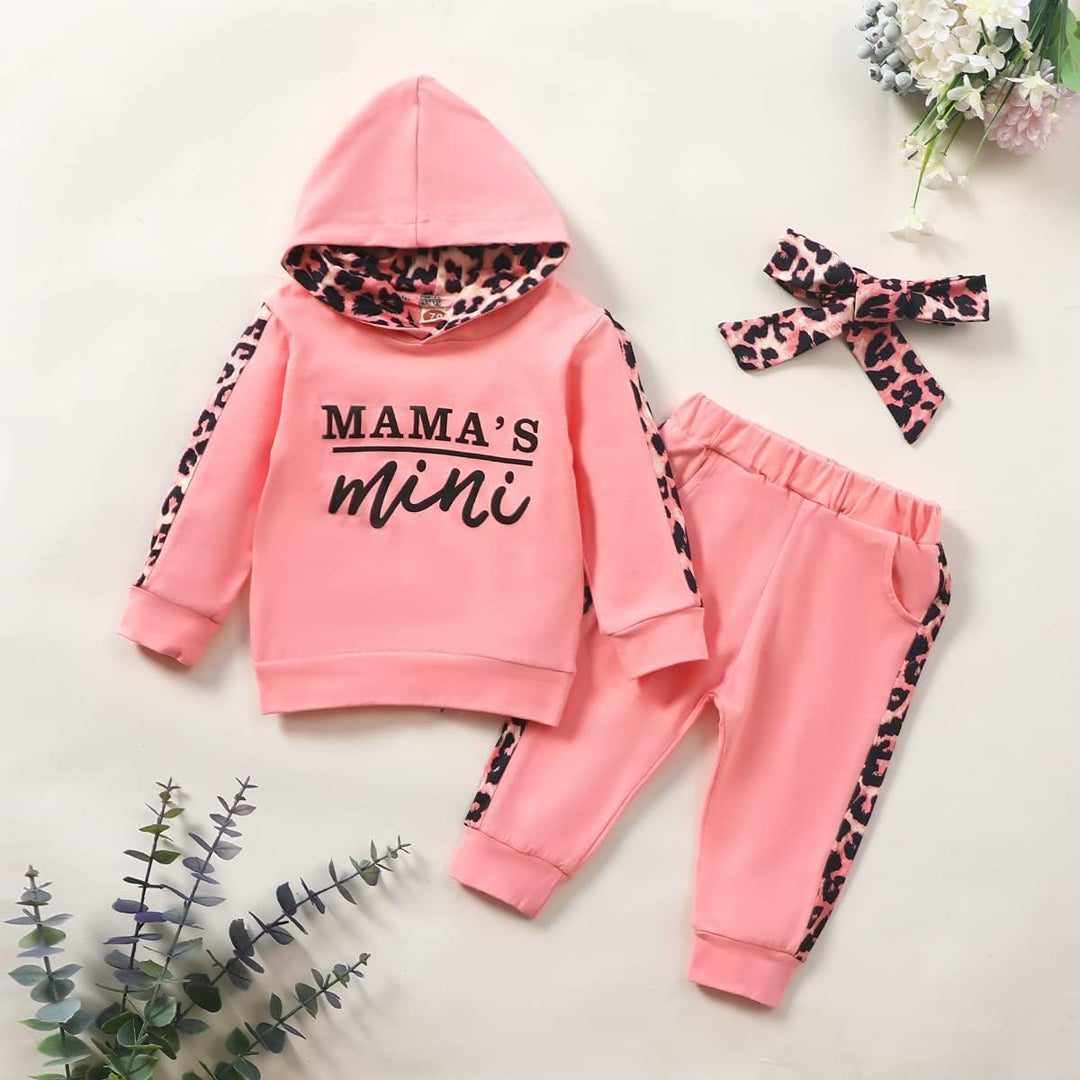 Neugeborene Baby Mädchen Kleidung Mama Sprüche Mama Mini Strampler Top Hose Outfit Set mit Stirnband