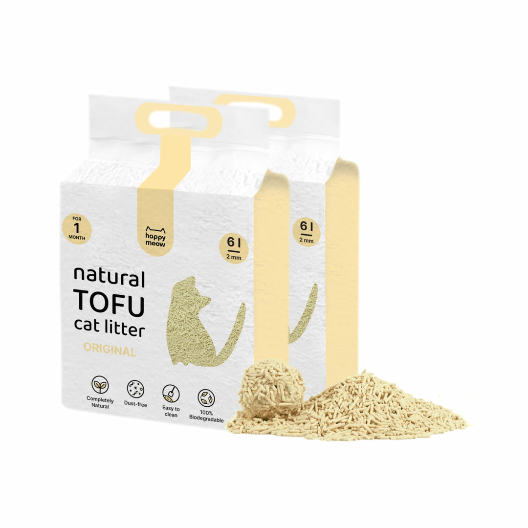 Tofu Katzenstreu, Packung mit 2 Stück (12 l / 5 kg), biologisch abbaubar und natürlich, sofortige Bi