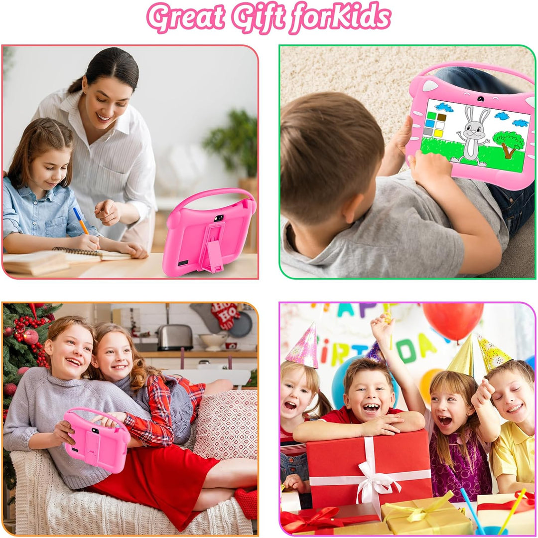 VESWWE Kinder Tablet 7 Zoll Android Tablet für Kinder mit WiFi Bluetooth 32GB ROM kindgerechte Hülle