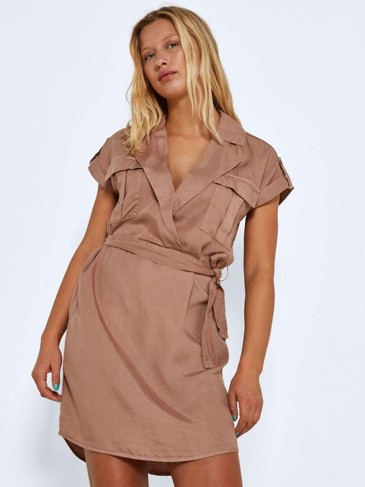 Noisy may Damen Blusenkleid Vera, S Beaver Fur