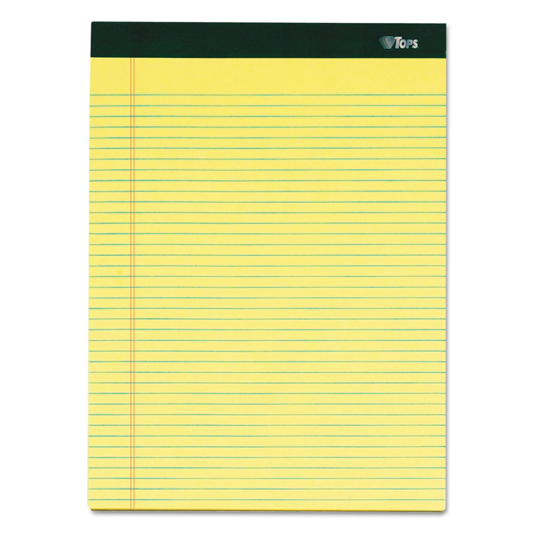 Tops Docket Gold Schreibblöcke, 21,6 x 29,5 cm, perforiert, Kanarienpapier, schmales Lineal, 2 x die