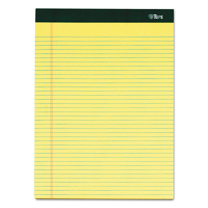 Tops Docket Gold Schreibblöcke, 21,6 x 29,5 cm, perforiert, Kanarienpapier, schmales Lineal, 2 x die