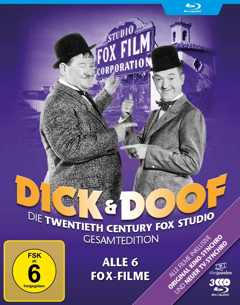 Dick und Doof - Die Fox-Studio-Gesamtedition (Alle 6 Fox-Filme) (Filmjuwelen) [Blu-ray], Blu-ray