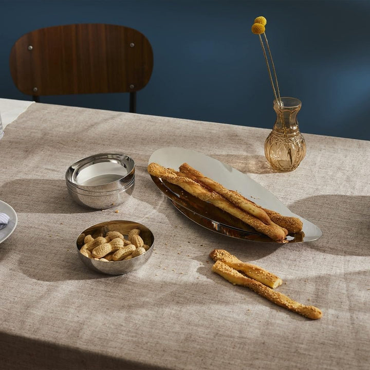 Alessi ABI05 Octave Brot- und Grissinikorb aus Edelstahl 18/10 glänzend poliert