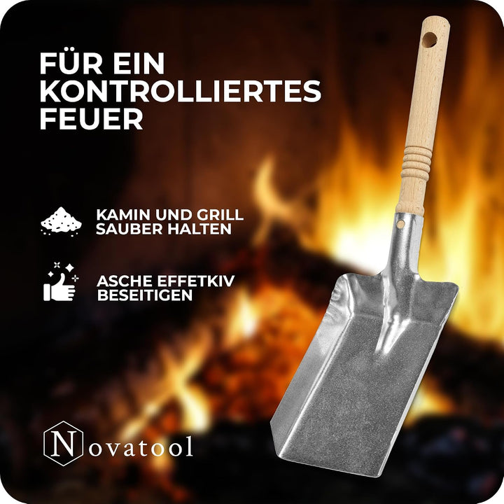 Kohleschaufel Kohlelöffel Ascheschaufel Schaufel Kamin Ofenschaufel (4, Kohleschaufel verzinkt), 4