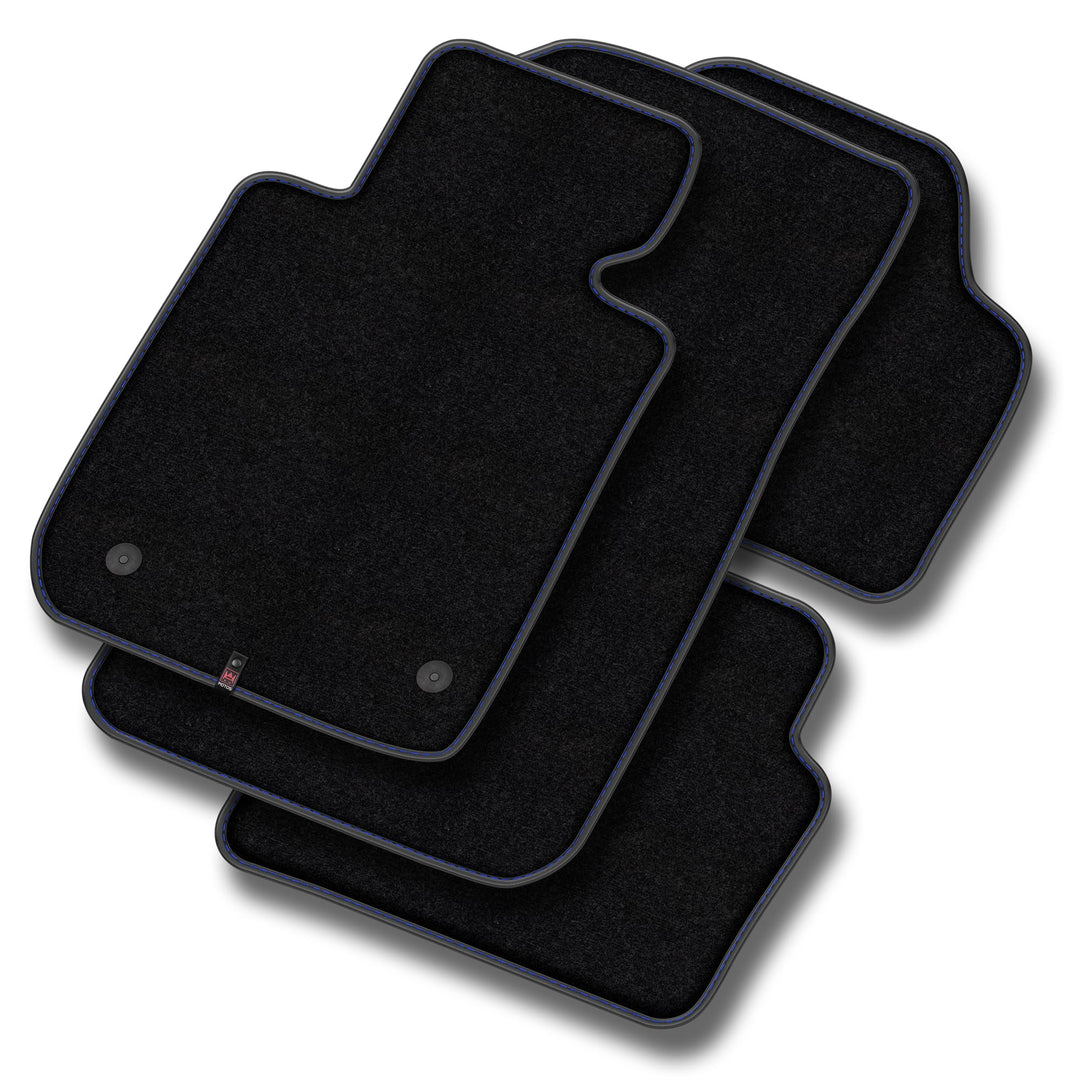 MOTOS Premium Velours-Fussmatten passend für Alfa Romeo 145 1994-2000 - Premium, Leder, Blau fussmat