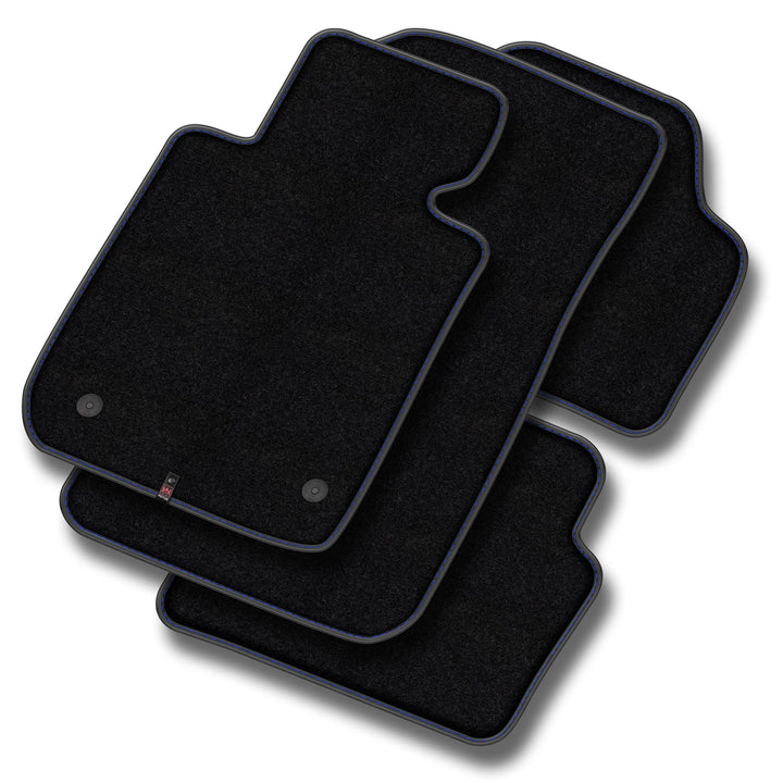 MOTOS Premium Velours-Fussmatten passend für Alfa Romeo 145 1994-2000 - Premium, Leder, Blau fussmat
