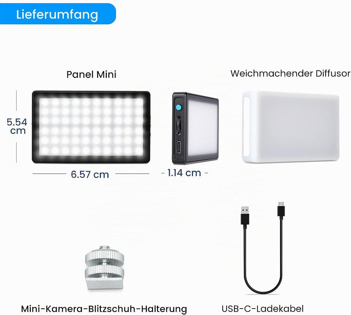 LUME CUBE Panel Mini - Bicolor Continuous Video Light für EIN- und Aus-Kamera-Video