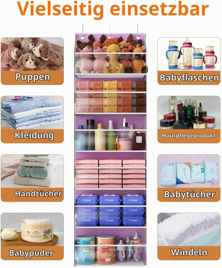 Türhänger-Organizer – 6-stöckige Aufbewahrung für Kuscheltiere, Badezimmer-Organizer und Aufbewahrun