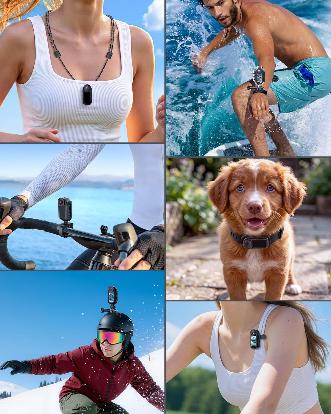 4K Mini Body Cam mit 1,5-Zoll-Display, POV Wearable Action Cam mit EIS & WiFi, Magnetische Daumenkam