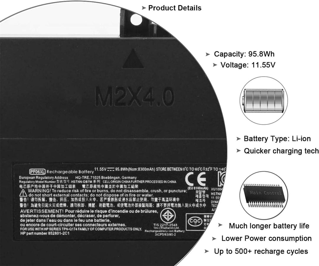 PF06XL Laptop Batterie Ersatz für HP Omen 17 GTX 1060 17-W100NG W111NA W102NA W102NL W101NG W104NG W
