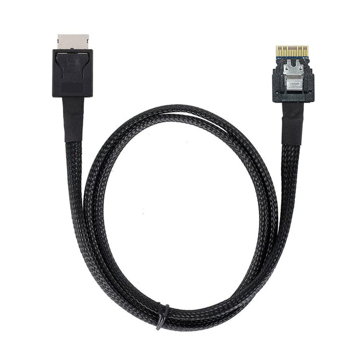cablecc OcuLink PCIe PCI-Express SFF-8611 4i auf SFF-8654 Slimline SSD Datenkabel 50 cm Black SFF-86