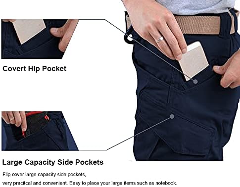 FEDTOSING Cargohose Herren Vintage Militär Tactical Hosen mit Stretch Arbeitshose Outdoor Viele Tasc