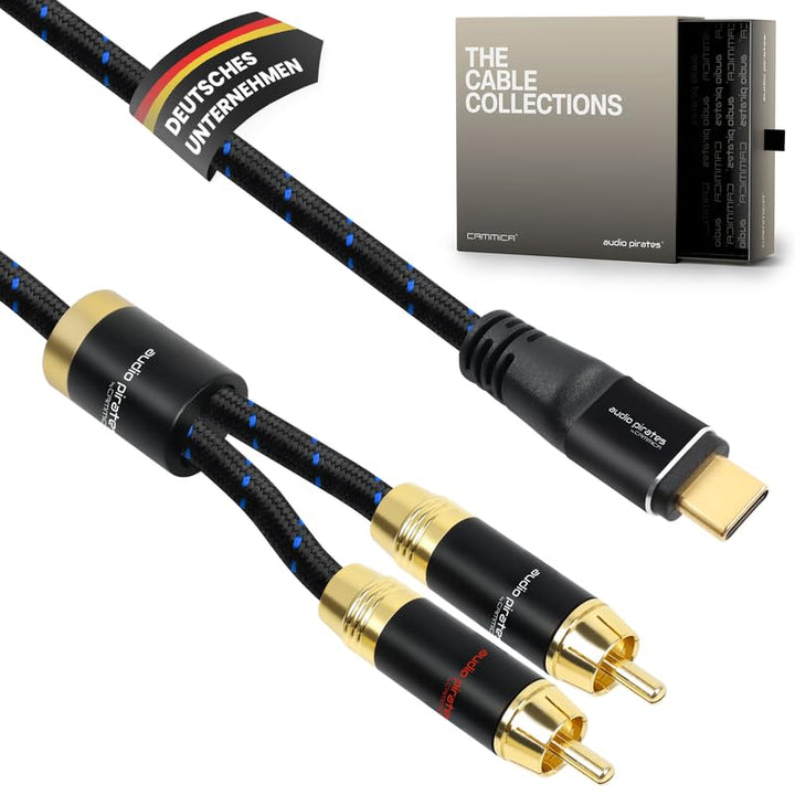 audio pirates by cammica USB-C auf 2x RCA Clinch Stecker, RCA-Kabel, Audio-Kabel | High-End Audiokab