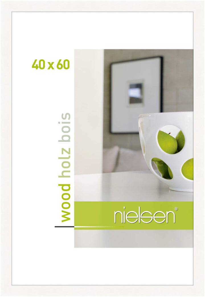 nielsen Holz Bilderrahmen Essential, 40x60 cm, Weiss Weiss 40 x 60 cm, Weiss 40 x 60 cm