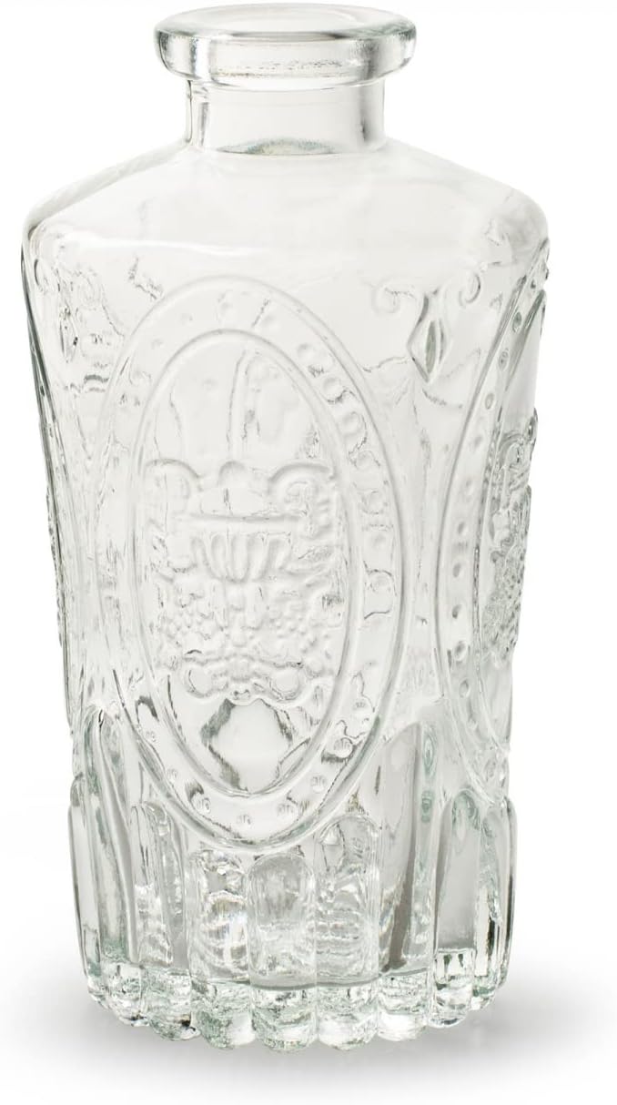 12 x Vasen Dana im Vintage-Look mit toller Glasmusterung H 12 cm - Glasvasen - Blumenvase - Tischvas