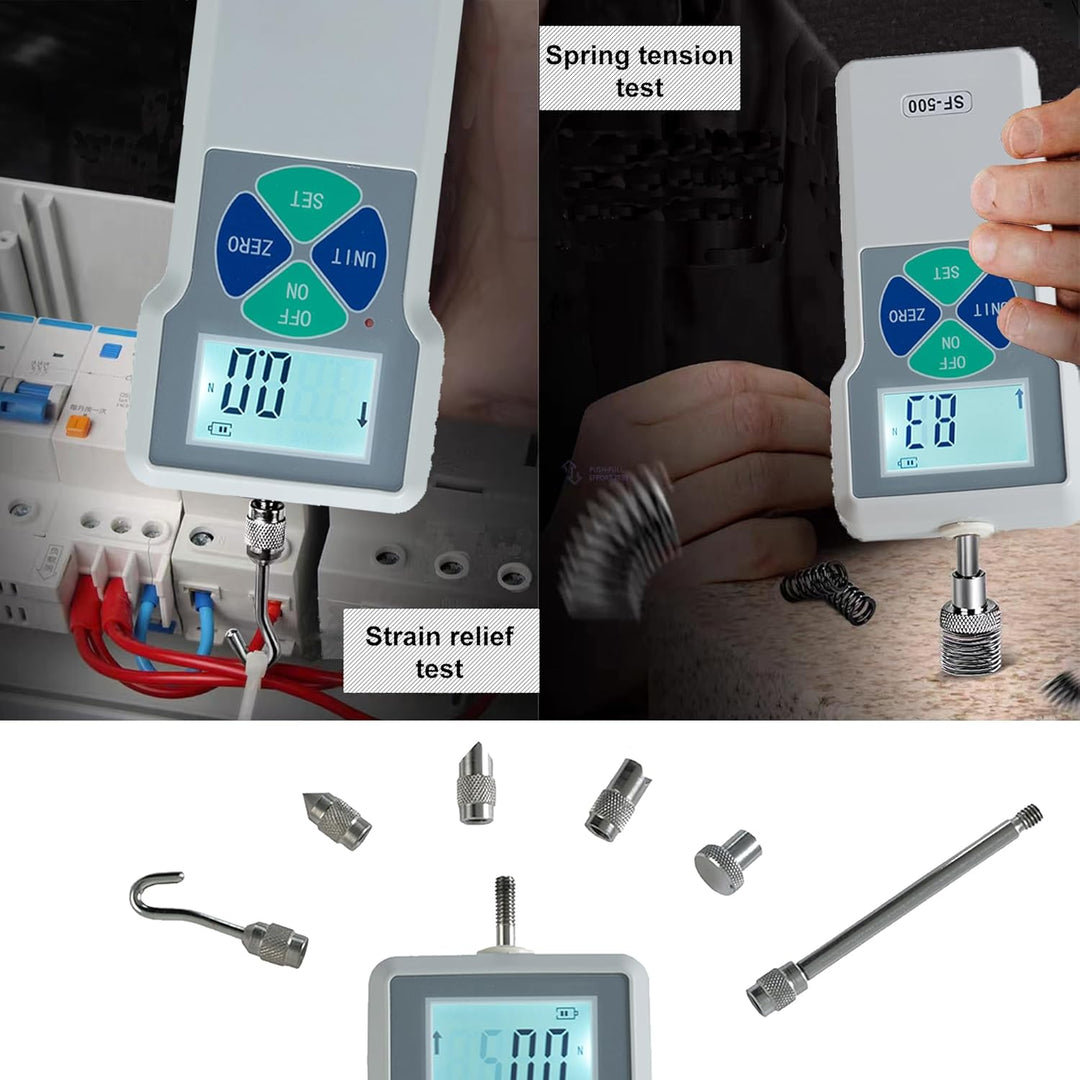 Beslands Force Gauge Digitales Kraftmessgerät Push-Pull-Messgerät Hochpräzisions-Digital-Kraftmessge