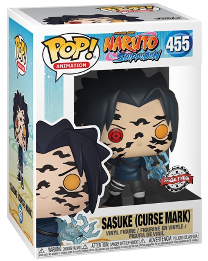 Funko Pop! Animation: Naruto - Sasuke Uchiha mit Scars - Naruto Shippuden - Vinyl-Sammelfigur - Gesc