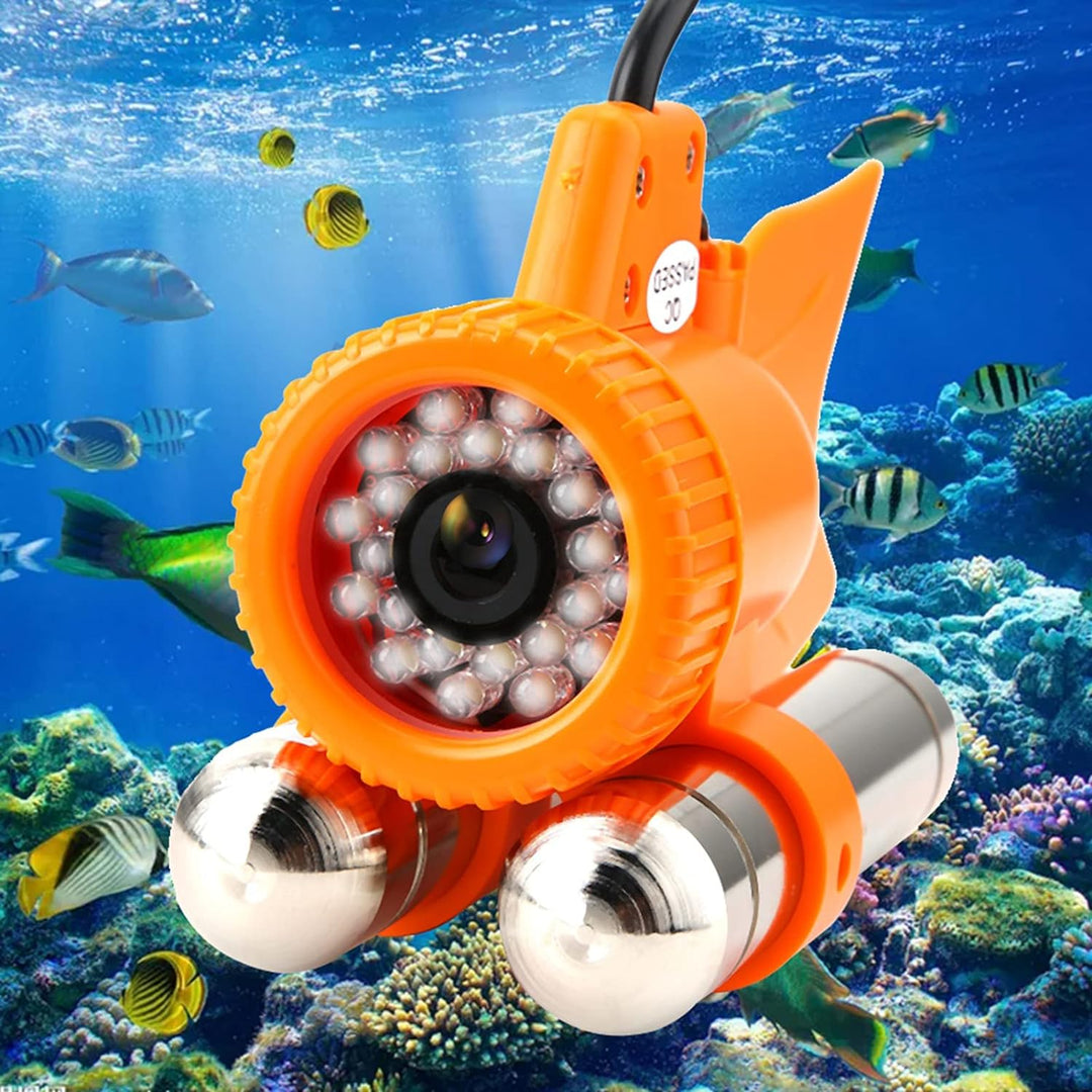 Les-Theresa DC12V 24LED1000TVL HD Unterwasserkamera Farbvideo Nachtsicht Fischfinder(20m), 20m