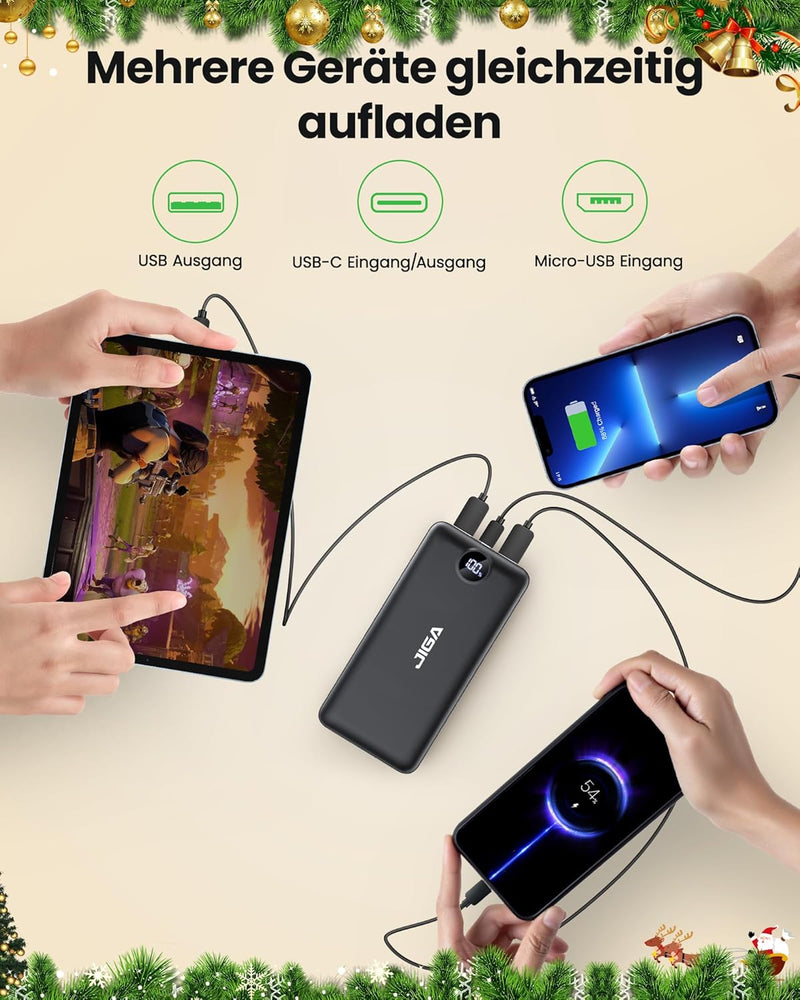 Power Bank 30000mah Portable Charger: Externer Akku Ladegeraet - PowerBank für Samsung Handy - Exter