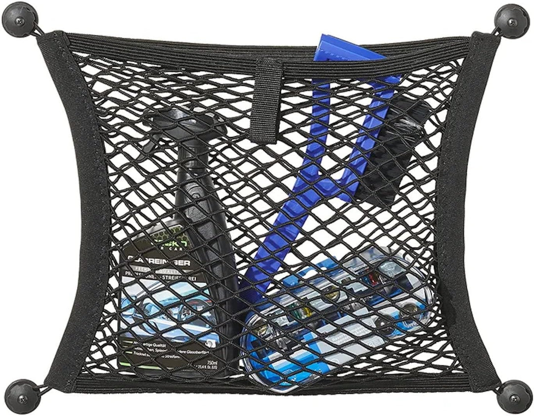 ProPlus 230128 Ablagenetz elastisch doppel 40 x 34 cm mit Selbstklebende und Schraubbefestigung