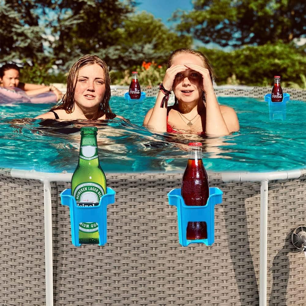 4 Stücke Getränkehalter Poolrand, Pool Becherhalter, Poolside Getränkehalter, Getränkehalter Pool, z
