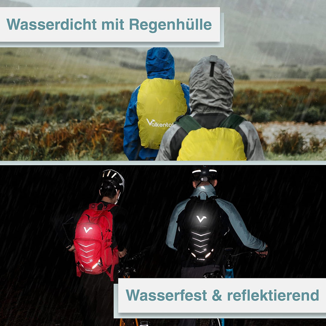 Valkental - Innovativer Rucksack mit perfekter Aufteilung (22L) Erweiterbares Volumen (Kein Schwitze