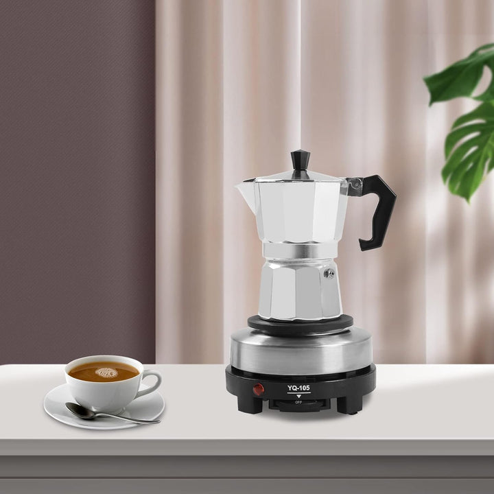 Elektrische Mini Single Hot Plate Espresso Herd (Espresso Maker) – 500W Aluminium Espressokocher Für