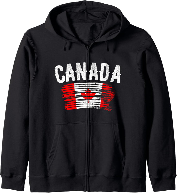 Vintage Canada Flagge Stolzes kanadisches Geschenk Kapuzenjacke